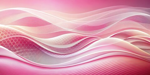 Abstract Pink Waves with Geometric Textures, abstract, graphic design, digital art