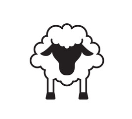 Sheep lamb silhouette logo icon vector symbol