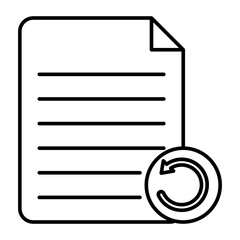 File Backup Vector Line Icon Design