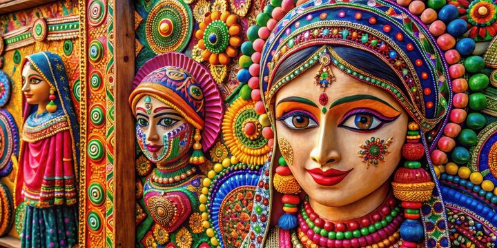 A vibrant and detailed cultural representation with colorful elements highlighting heritage and craftsmanship