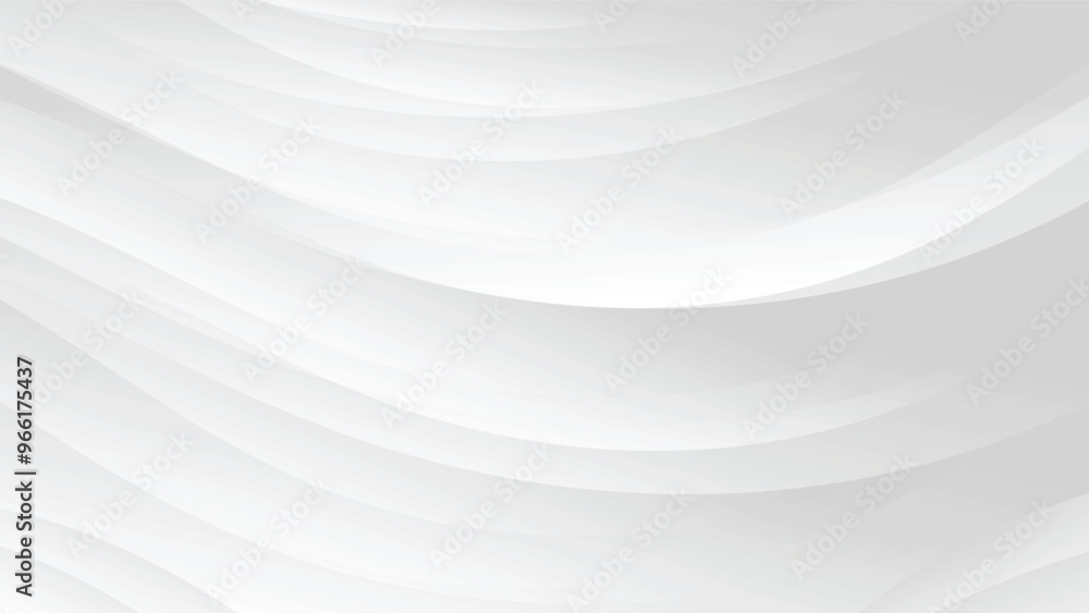 Wall mural abstract white background with grey gradient color and elegant dynamic line decoration