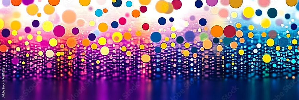 Poster colorful dots and circles pattern background