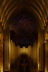 The Nidaros Cathedral in Trondheim old name of the city Nidaros is one of the most important churches in Norway. Interior view.