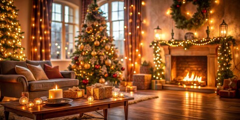 Cozy Christmas Eve Fireplace, Christmas Tree, Candles, Gift , Christmas, Decor, Home