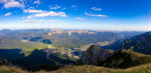 Landscape seen from the plateau of the Bucegi mountains - Romania