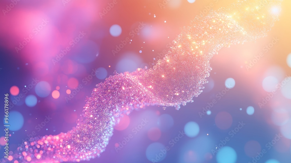 Poster a mesmerizing swirl of vibrant colors and sparkling lights, creating a dreamy and ethereal abstract 