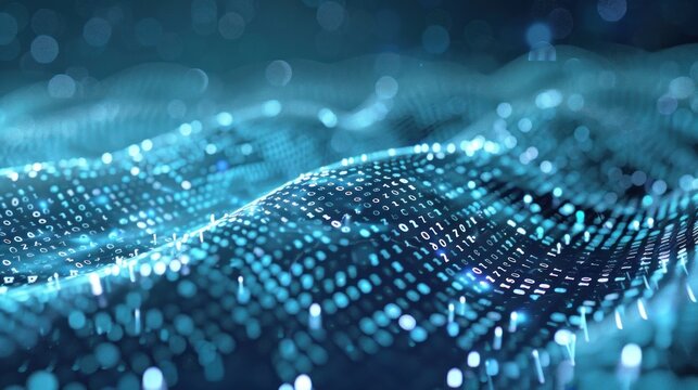 Abstract Digital Data Wave