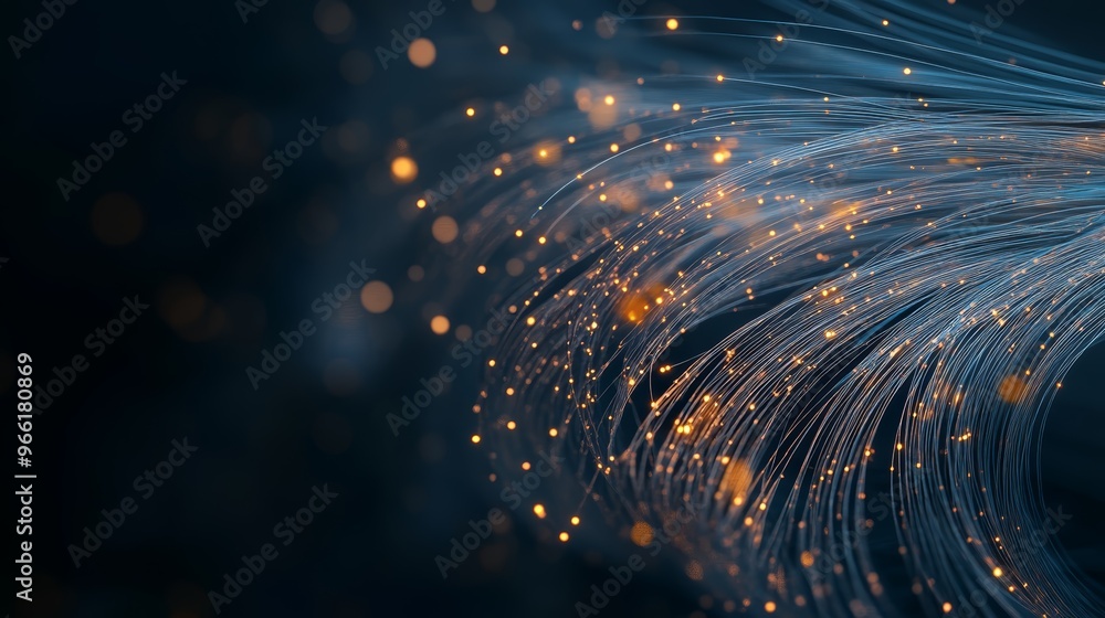 Poster a mesmerizing display of light trails and bokeh effects, creating an ethereal atmosphere reminiscent