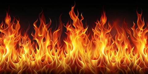 Fiery Flames Seamless Pattern Digital Illustration, Abstract Fire Texture, Burning Hot, fire, flames, abstract