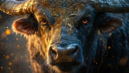 Naklejka premium close up of a buffalo