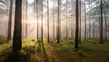 Obraz premium morning in the forest