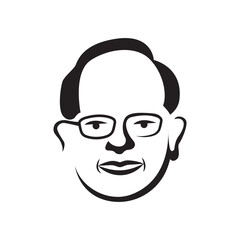 business man illustration eps vector profile portrait