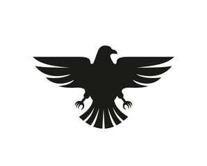 Flying eagle logo vector symbol design illustration