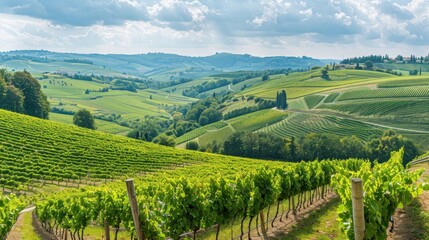 Fototapeta premium Vineyard Landscape in Tuscany