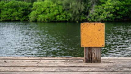 A sign at a fishing dock with cautionary advice and regulatory guidelines for safe fishing practices