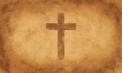 Christian history, The cross middle old paper background, old scripture grunge texture background, Bible scripture, Christ religions 