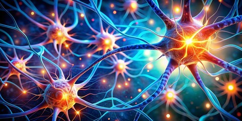 Neural Network Connection - 3D Render, Abstract, Sci-fi, Neuron, Brain, Neurology