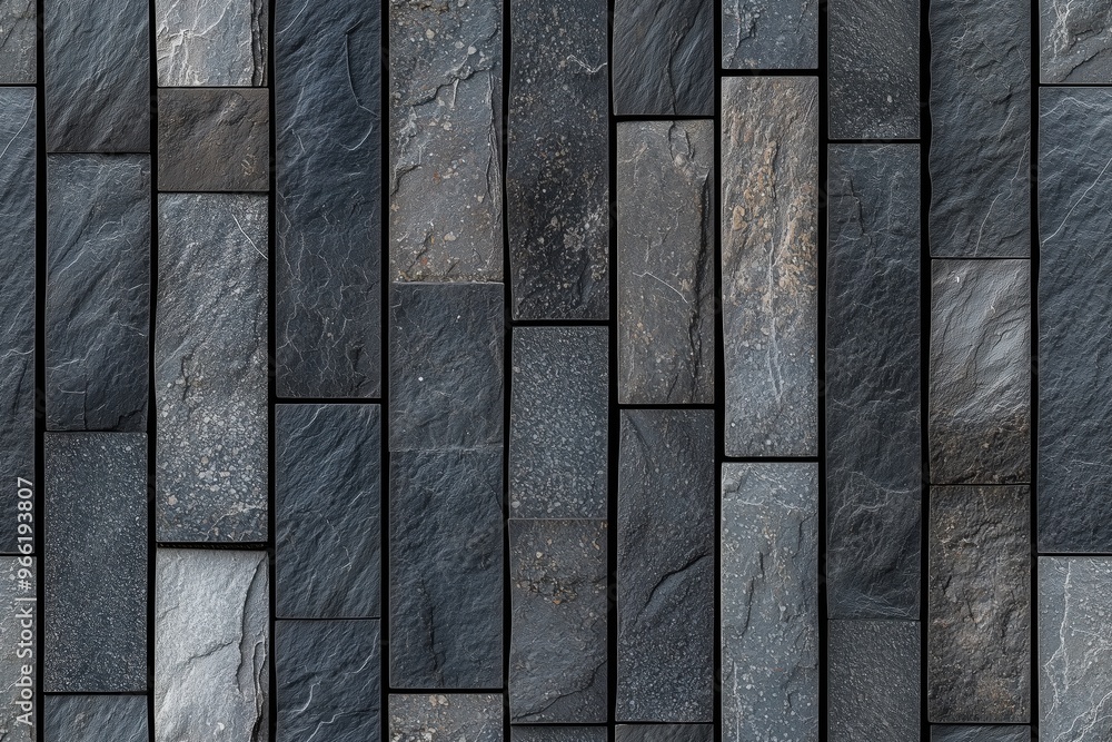Poster a textured background featuring a pattern of dark slate tiles arranged in a staggered layout. the ti