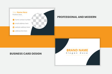Corporate professional business card design template . 