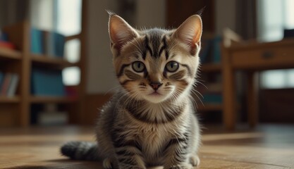 Adorable Tabby Kitten Portrait