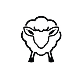 Sheep lamb silhouette logo icon vector symbol