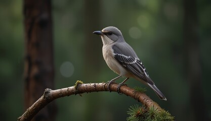 Obraz premium Serene Bird on Branch