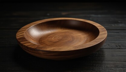 Elegant Wooden Serving Bowl