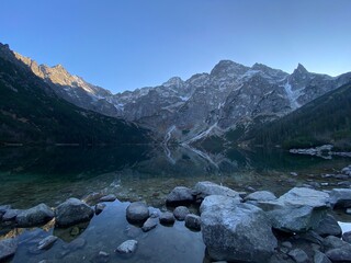 Mountains and a lake