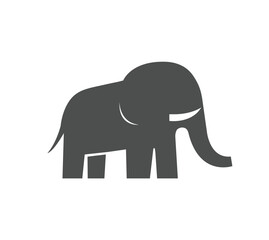 Creative Black Elephant Shape Walking Logo Vector Symbol Design Illustration