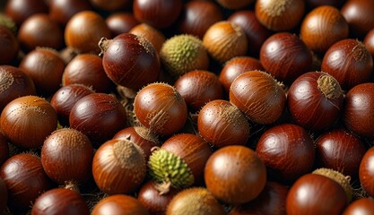 Obraz premium Nature's Bounty of Chestnuts