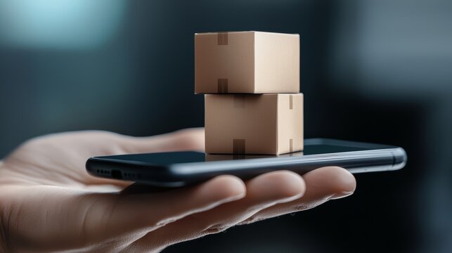 Explain how the concept of receiving goods through a smartphone reflects the importance of accessibility and speed in modern logistics and delivery systems
