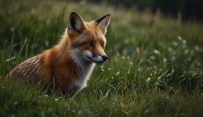 Obraz premium Majestic Fox in Nature's Embrace