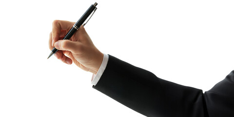 Hand Holding a Pen with Fingers, Business Man, Transparent PNG, Graphic Reource	
