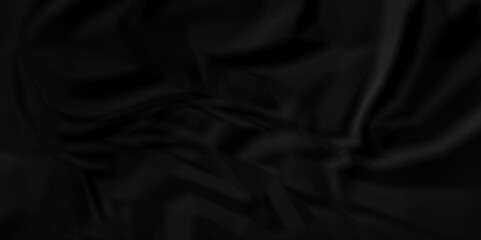 Fototapeta premium Crumpled texture of dark black wrinkle chaotic paper. old crumple black paper sheet abstract shape background space for text. 