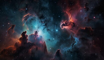 Obraz premium Stunning Cosmic Nebula Exploration