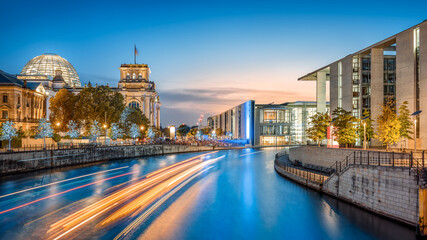 the administrative district of berlin at night