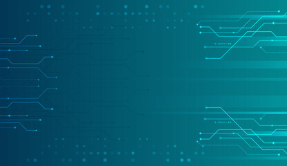 Illustration of high computer technology on blue background. Abstract futuristic design. Sci-fi, dynamic vector illustration. Hi-tech digital technology concept.