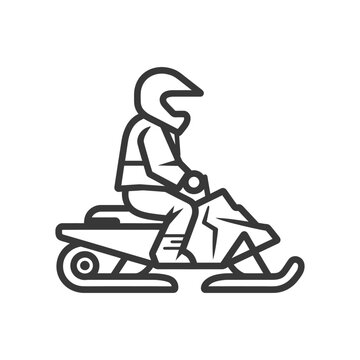 recommend clip art: A Person Riding a Snowmobile with Helmet and Winter Gear