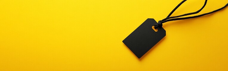Bold Black Friday Sales Tag on Bright Yellow Background