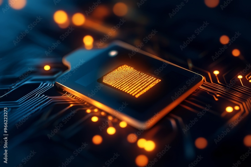 Poster a close-up of a sleek white biometric access card, featuring a glowing fingerprint scan embedded in 