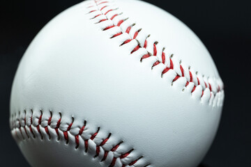 baseball on isolated on black background