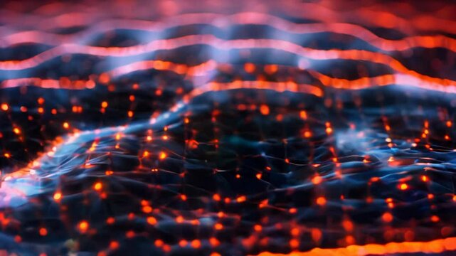 Colorful golden waves background