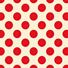 Red Circles on a Cream Background
