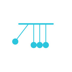 Newton cradle icon. Isolated on white background. From blue icon set.