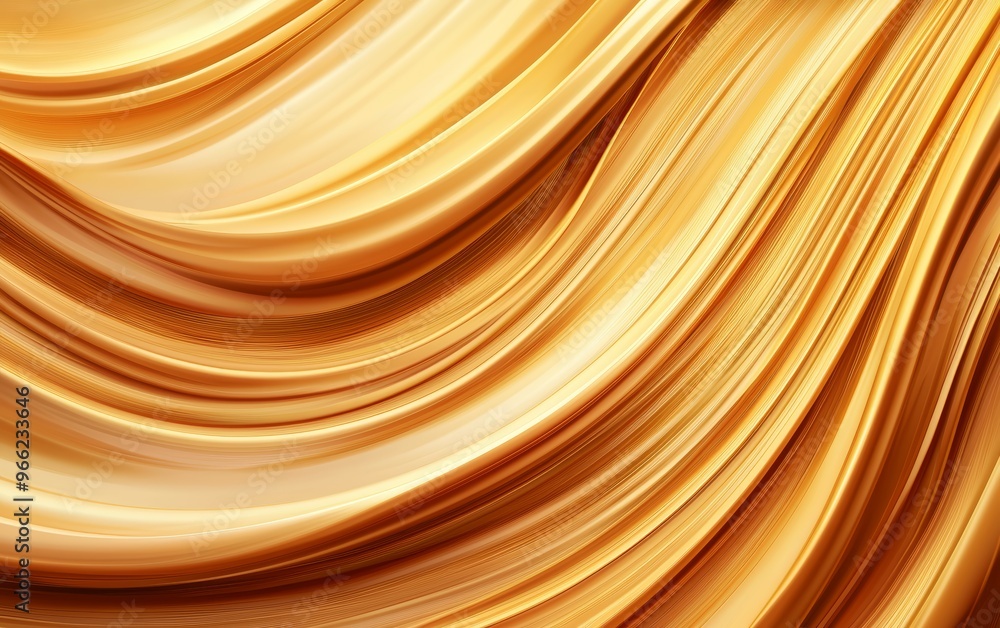 Poster soft glowing golden texture with abstract brushstrokes, warm light reflections creating a rich and l