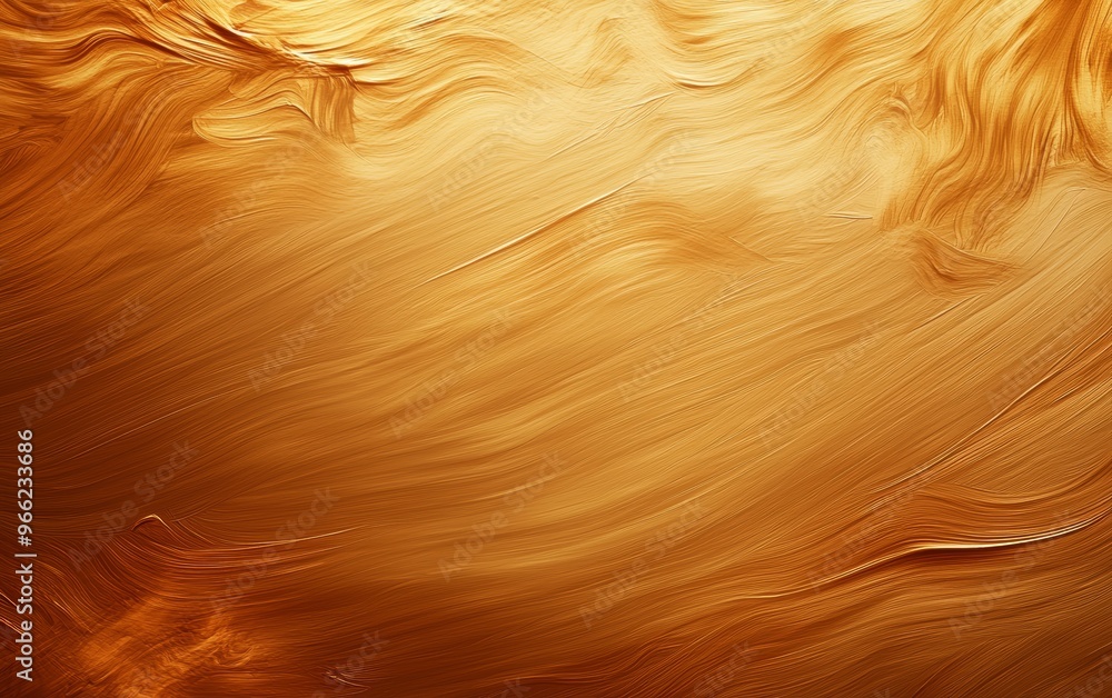 Poster soft glowing golden texture with abstract brushstrokes, warm light reflections creating a rich and l