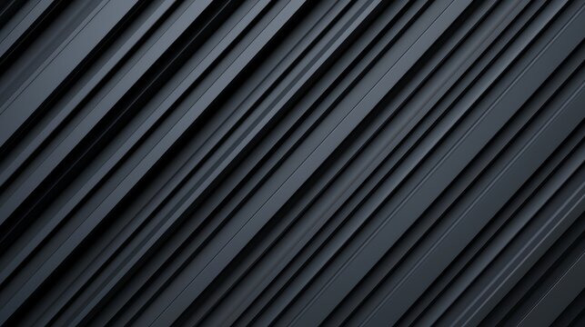 Textured black corrugated material, sharp linear pattern creating depth and contrast, ideal for industrial, architectural, or futuristic visuals
