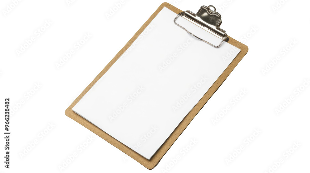 Wall mural blank clipboard isolated transparent background