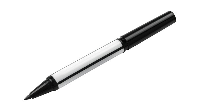 Black permanent marker pen isolated transparent background
