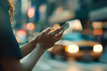 Woman's hand using smart phone Woman's hand using smart phone
